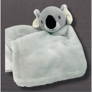 Childrens Apparel Koala Lovey Plush Rattle Baby Security Blanket Satin Back 14"